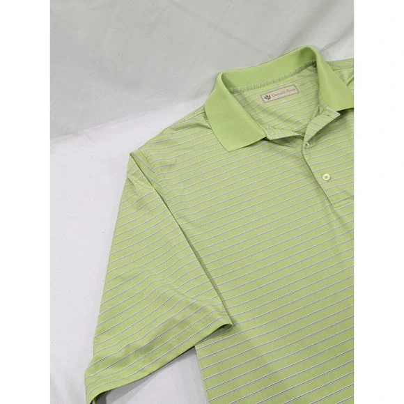 Donald Ross Polo Shirt Mens 2XL Golf Striped Performance Green Tree Country Club - Picture 2 of 7